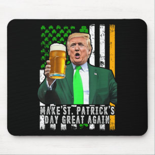 切り株で再びSt patricks day素晴らしをアイルランド語にする マウスパッド