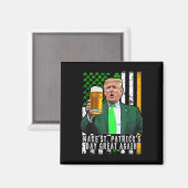 切り株で再びSt patricks day素晴らしをアイルランド語にする マグネット (正面/裏面)