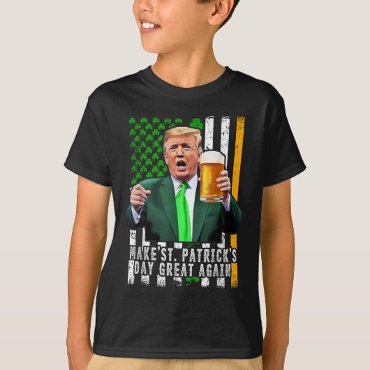 切り株で再びSt patricks day素晴らしをアイルランド語にする Tシャツ (正面)