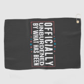 切り株で正式に負担を負わない ゴルフタオル (横)