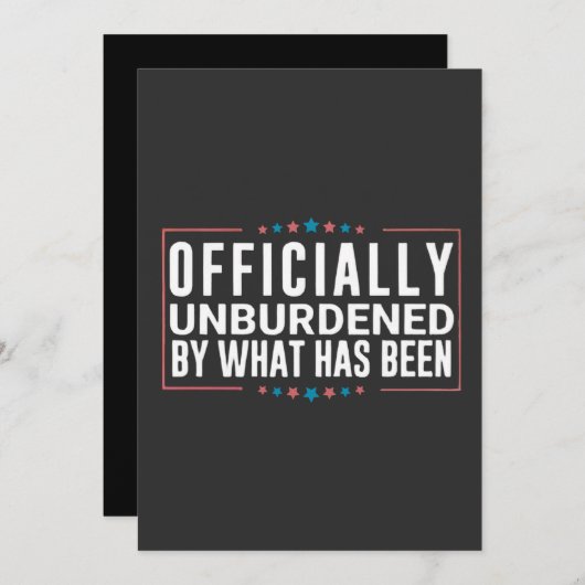 切り株で正式に負担を負わない 招待状 (正面/裏面)