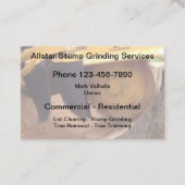 切り株と木のサービス 名刺 (正面)