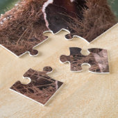 切り株に美しいセネガルの鳩 ジグソーパズル (側面)