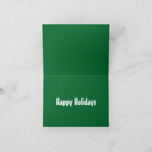 切り株のクリスマス休暇に抵抗する季節 シーズンカード (内部)