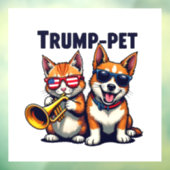 切り株のペットの切り札が再び安全なトランペット ウィンドウサイン (シート3)