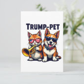 切り株のペットの切り札が再び安全なトランペット サンキューカード (スタンド正面)