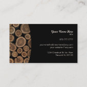 切り株の削除スローガンビジネスカード 名刺 (裏面)