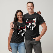 切り株の割り当て線のアート、血中入り、血中出し Tシャツ (ユニセックス)