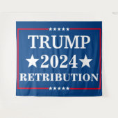 切り株の報復18" x 24"ヤード記号(Hフレーム付) タペストリー (正面(横))