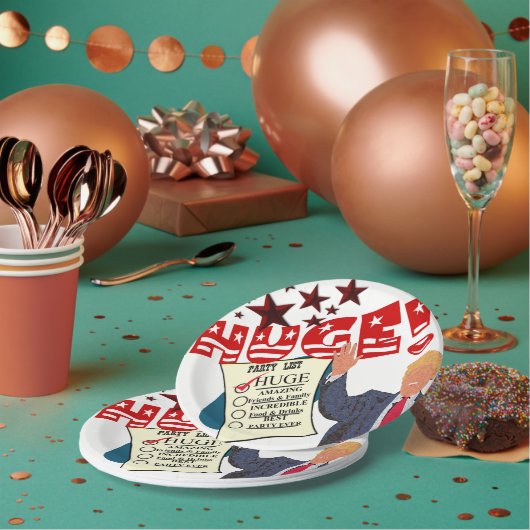 切り株の巨大なパーティーリストお祝いマイルストーンパーティー ペーパープレート (複数)