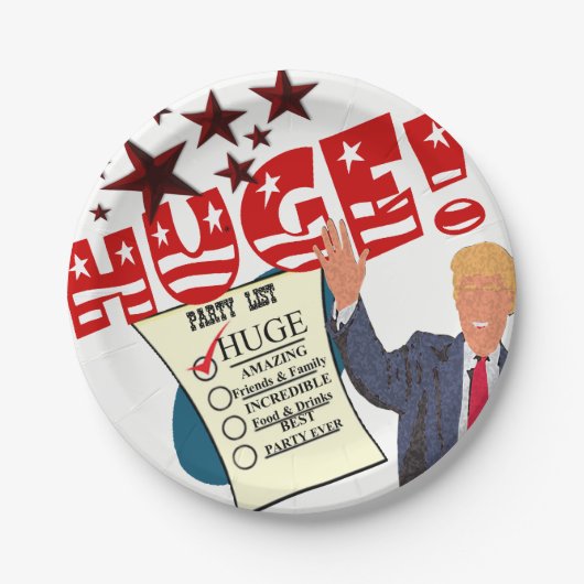 切り株の巨大なパーティーリストお祝いマイルストーンパーティー ペーパープレート (正面)