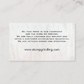 切り株の挽き鋸木の幹 名刺 (裏面)