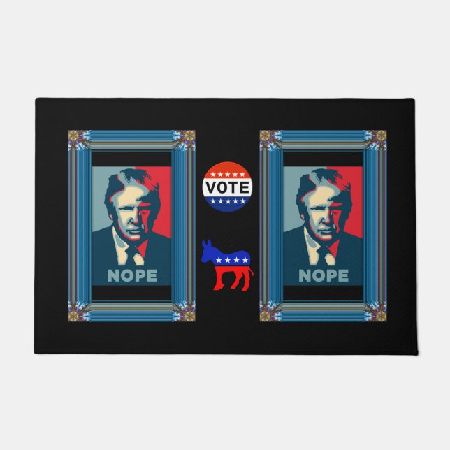 切り株の書式 ドアマット (正面)