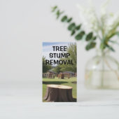 切り株の木の切り株の除去 名刺 (スタンド正面)