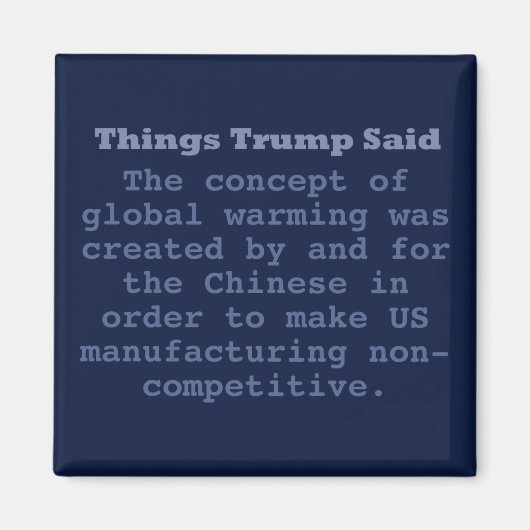 切り株の温暖化 – 2インチ角磁石 マグネット (正面)