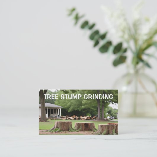 切り株の研削および取り外し名刺 名刺 (スタンド正面)