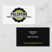 切り株の研削丸鋸 名刺 (正面/裏面)