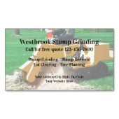 切り株の研削及び木の除去 マグネット名刺 (正面)