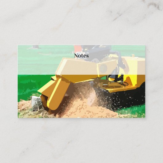 切り株の研削及び木の除去 名刺 (裏面)