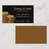 切り株の研削木取り外しサービス 名刺 (正面/裏面)