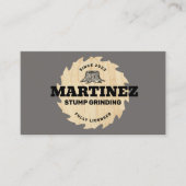 切り株の研削 |ツリーサービスと削除 名刺 (正面)