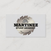 切り株の研削 |ツリーサービスと削除 名刺 (正面)