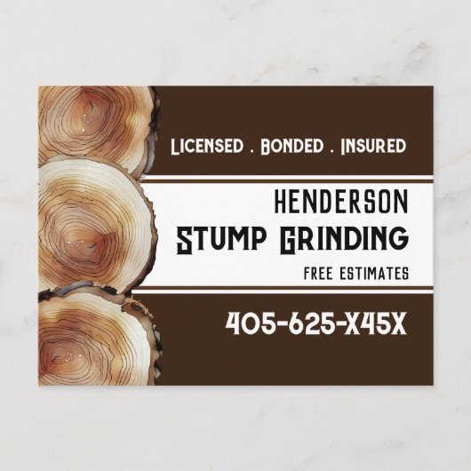 切り株の研削 ポストカード (正面)