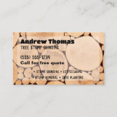 切り株の研削 名刺 (正面)