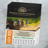 切り株の研削、木の取り外しサービス チラシ