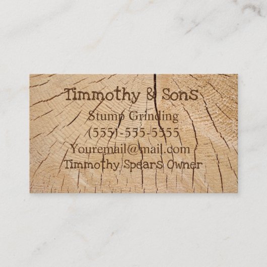 切り株の研磨名刺 名刺 (正面)