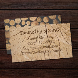 切り株の研磨名刺 名刺