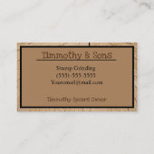 切り株の研磨名刺 名刺 (正面)