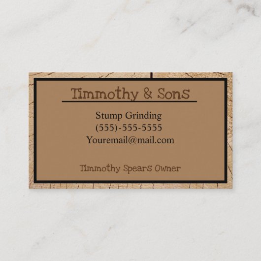 切り株の研磨名刺 名刺 (正面)