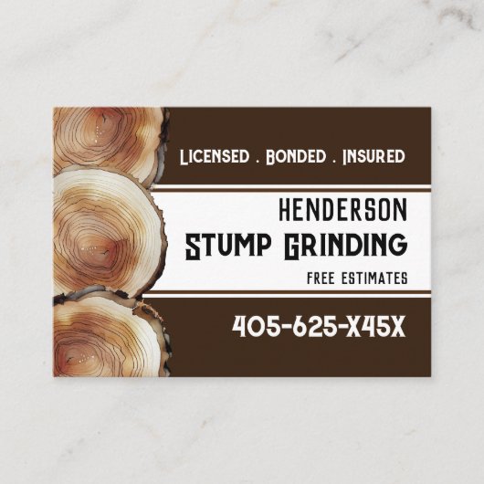 切り株の研磨材 名刺 (正面)
