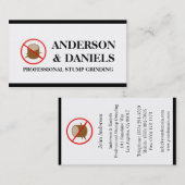 切り株の粉砕の粉砕機のプルーン木の取り外しサービス 名刺 (正面/裏面)