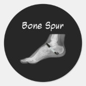 切り株の骨拍動インクペンおもしろいアンチ切り株 ラウンドシール (正面)