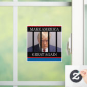 切り株のMAGAウィンドウにしがみつく ウィンドウサイン (ホーム)