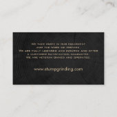 切り株グラインディングソーツリースタンプ 名刺 (裏面)