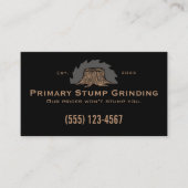 切り株グラインディングソーツリースタンプ 名刺 (正面)