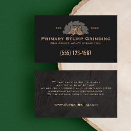 切り株グラインディングソーツリースタンプ 名刺