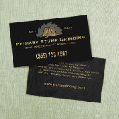 切り株グラインディングソーツリースタンプ 名刺