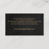 切り株グラインディングソーツリースタンプ 名刺 (裏面)