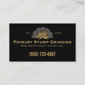 切り株グラインディングソーツリースタンプ 名刺 (正面)