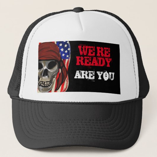 切り株バイクもしくは自転車に乗る人 キャップ (正面)