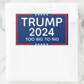 切り株2024が大きすぎてリグに合わない 長方形シール (バッグ)