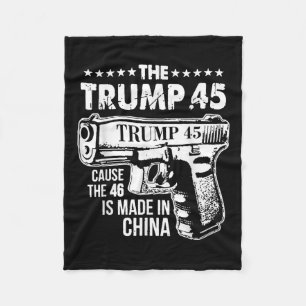 切り株45の原因46は中国で作られる フリースブランケット