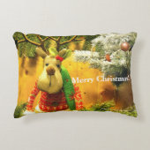 "切り株"メリークリスマスのアクセント枕 アクセントクッション (正面)
