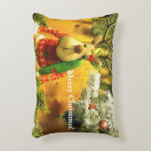 "切り株"メリークリスマスのアクセント枕 アクセントクッション (正面(垂直))