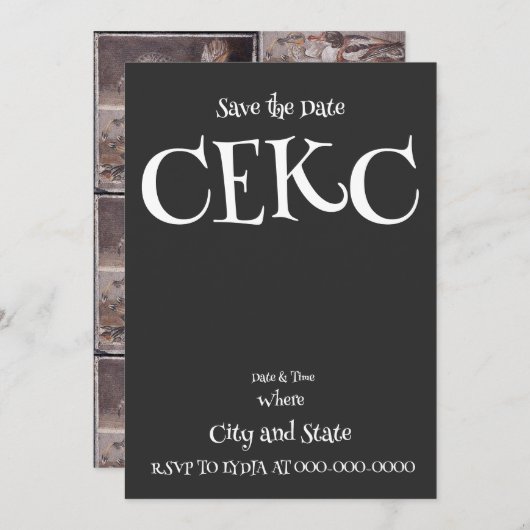 切り株CEKC 招待状 (正面/裏面)