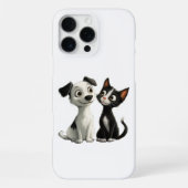 切り猫犬 iPhoneケース (裏面)